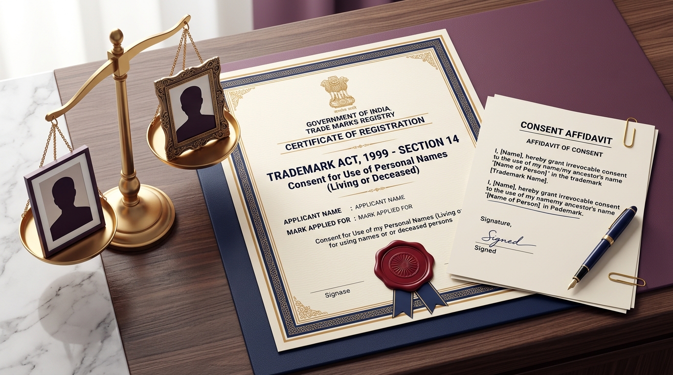 Trademark Objection Under Section 14: Using Names of Living or Deceased Persons in India